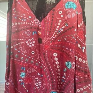 Bohemian Red Floral Dress